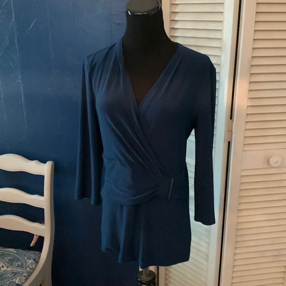 Dark teal jersey top